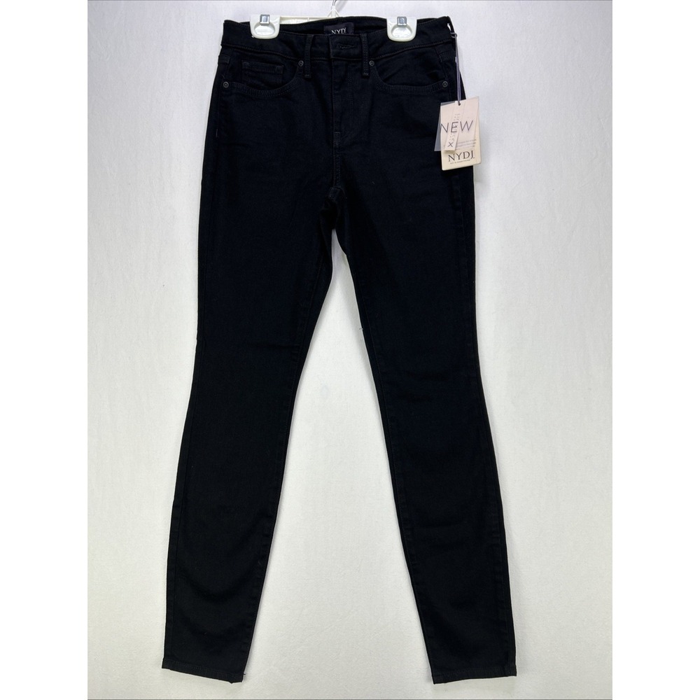 Nydj Ami Womens Jeans Size 0 Skinny Legging Black Lift Tuck Technology